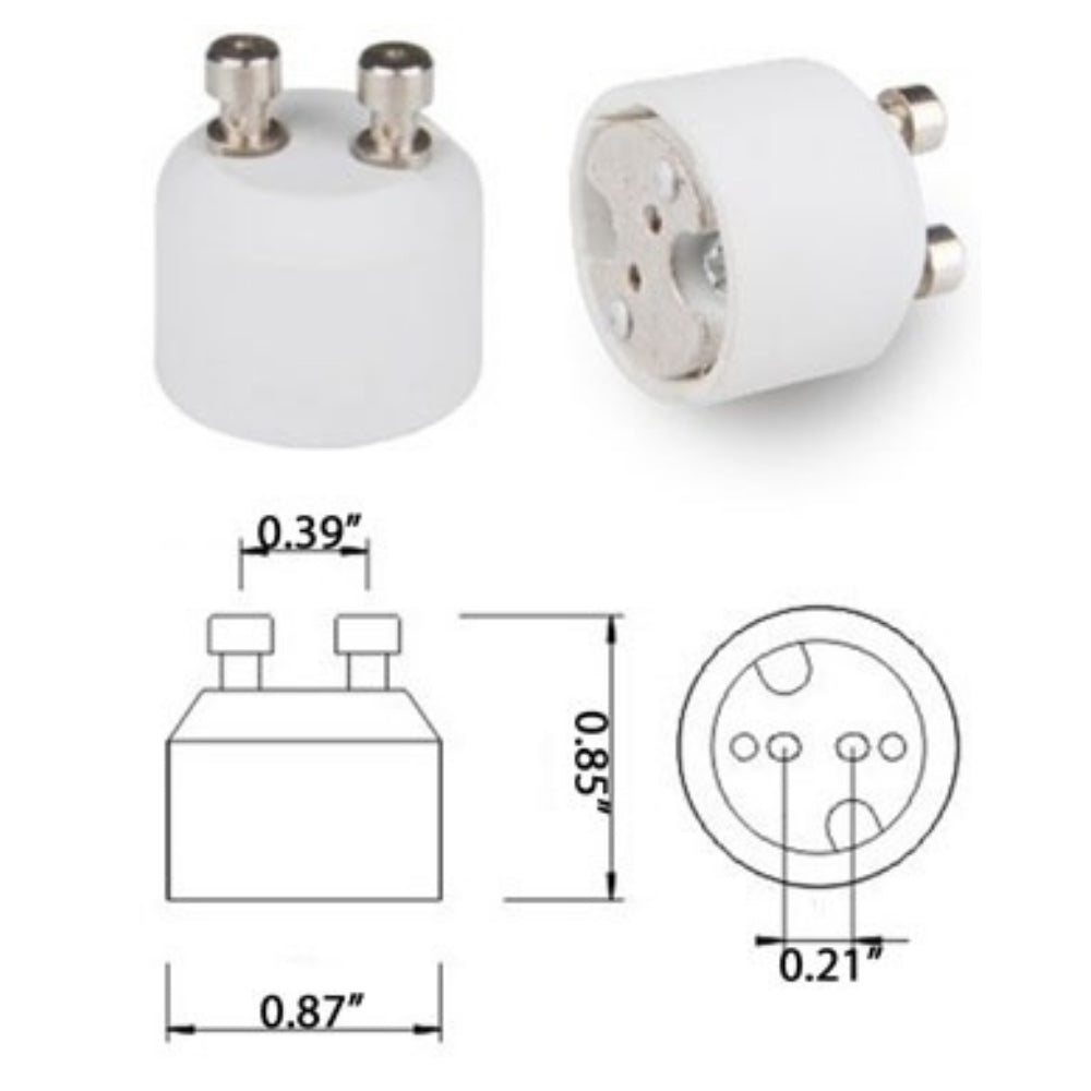 GU10 male to MR16 female Converter Adapter