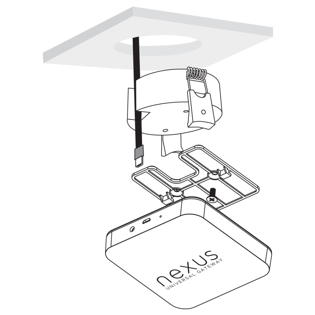 CEILING MOUNT BRACKET FOR NEXUS GATEWAY - BLACK - 21575/06