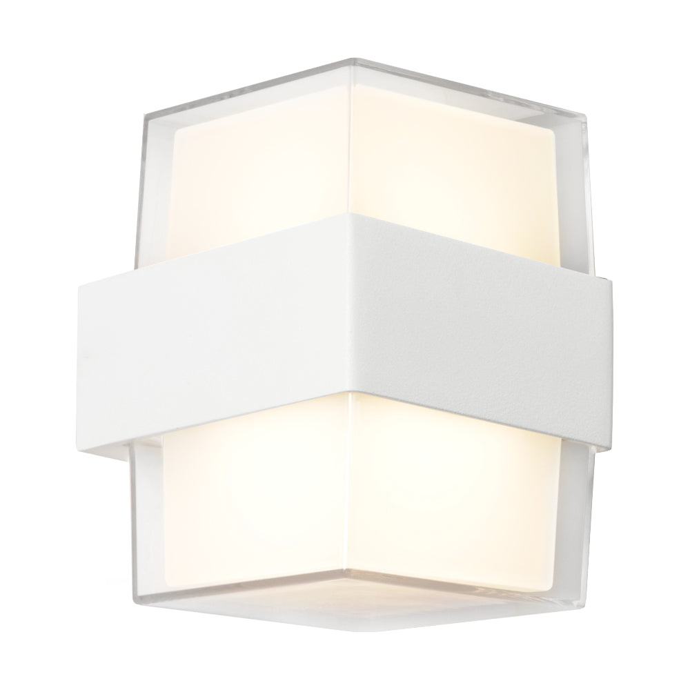 Haast Exterior Wall Light in White - HAAS2EWHT