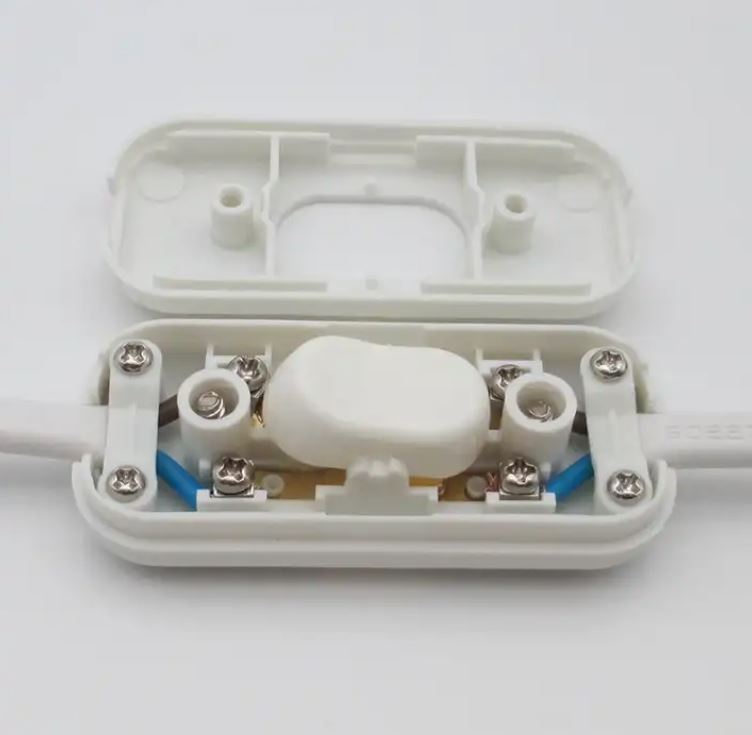 In-line Switch 6A 250v Screw Terminal Available in White ELE-IL6A250VWH