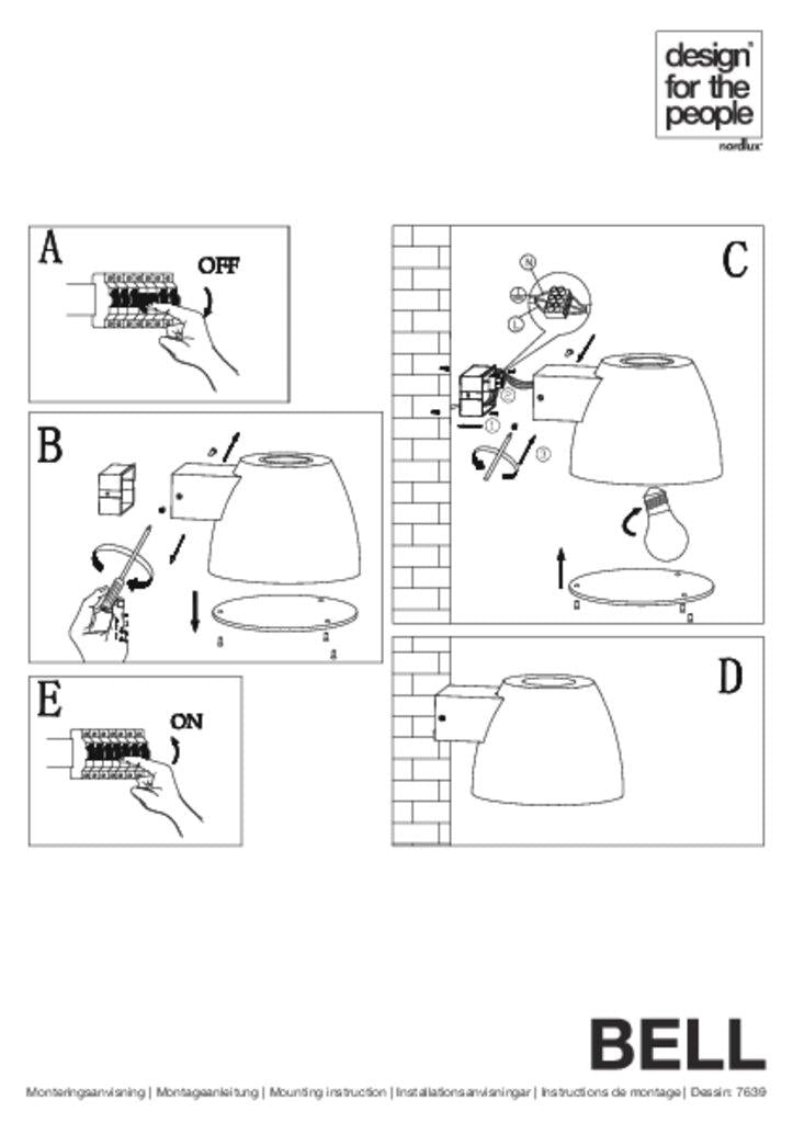 Bell Wall Aluminium, Plastic Black - 76391003