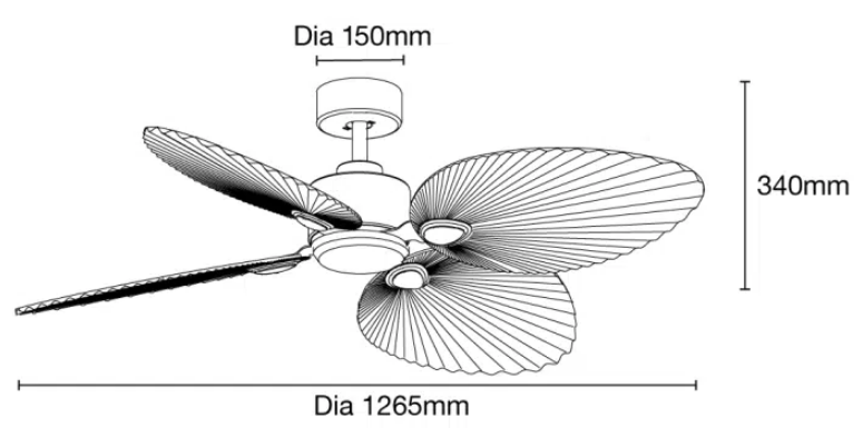 Kingston DC 50" Smart WIFI Ceiling Fan In White MKDC124W
