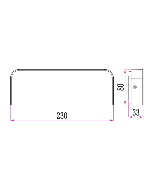 WALL LED S/M Matt WH Rect KUK2 CLA Lighting