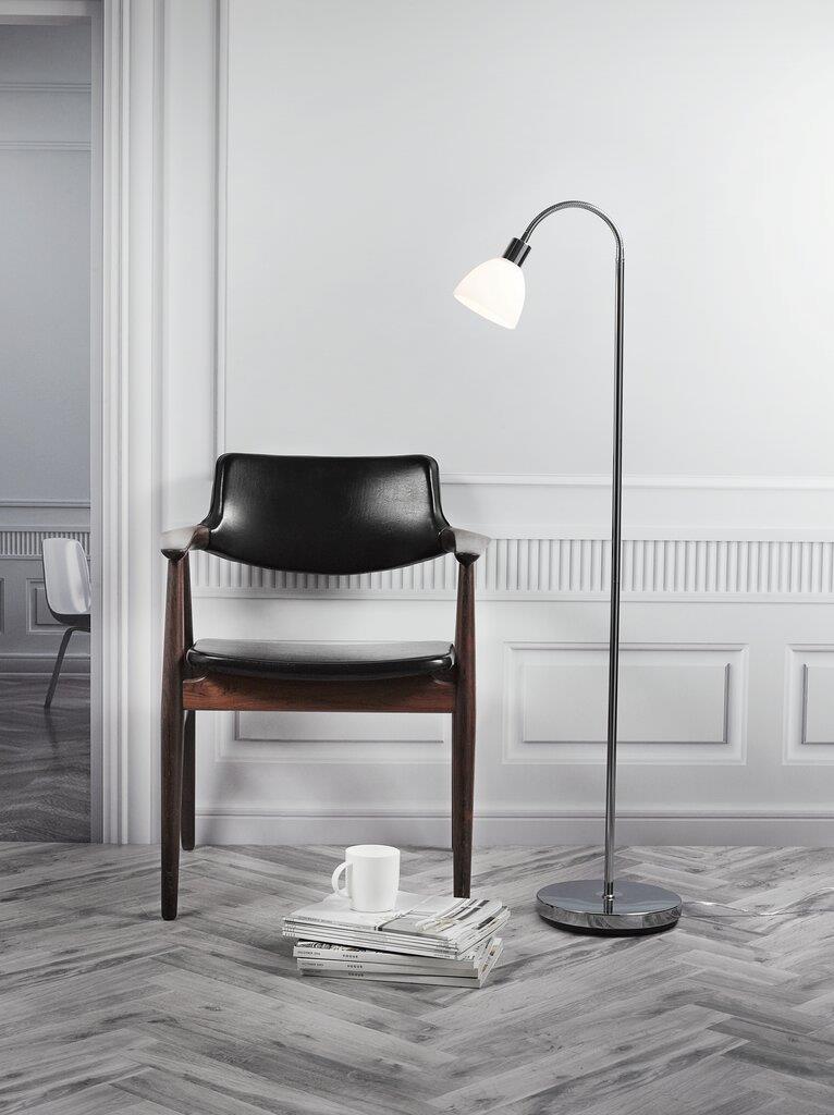 Ray Single Floor Metal, Glass Chrome, Opal - 63214033