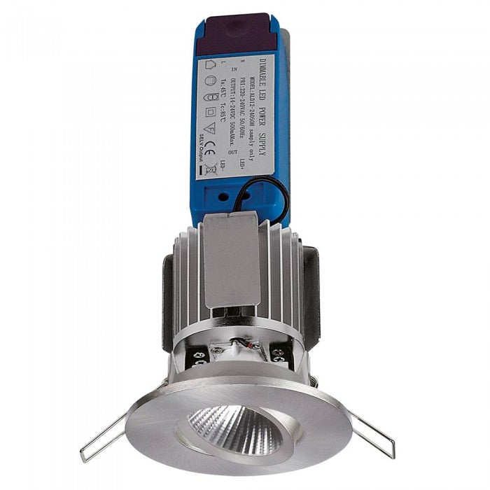 Tiltable Intergrated LED Reflector Downlight Satin chrome 10W LDL75WW-SC Superlux