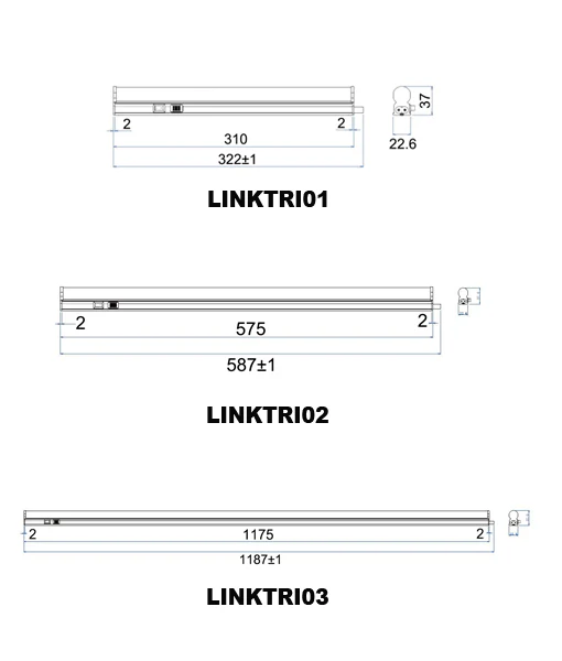 LINKTRI LED Tri-CCT Linkable T5 Slimline Utility Lights LINKTRI03