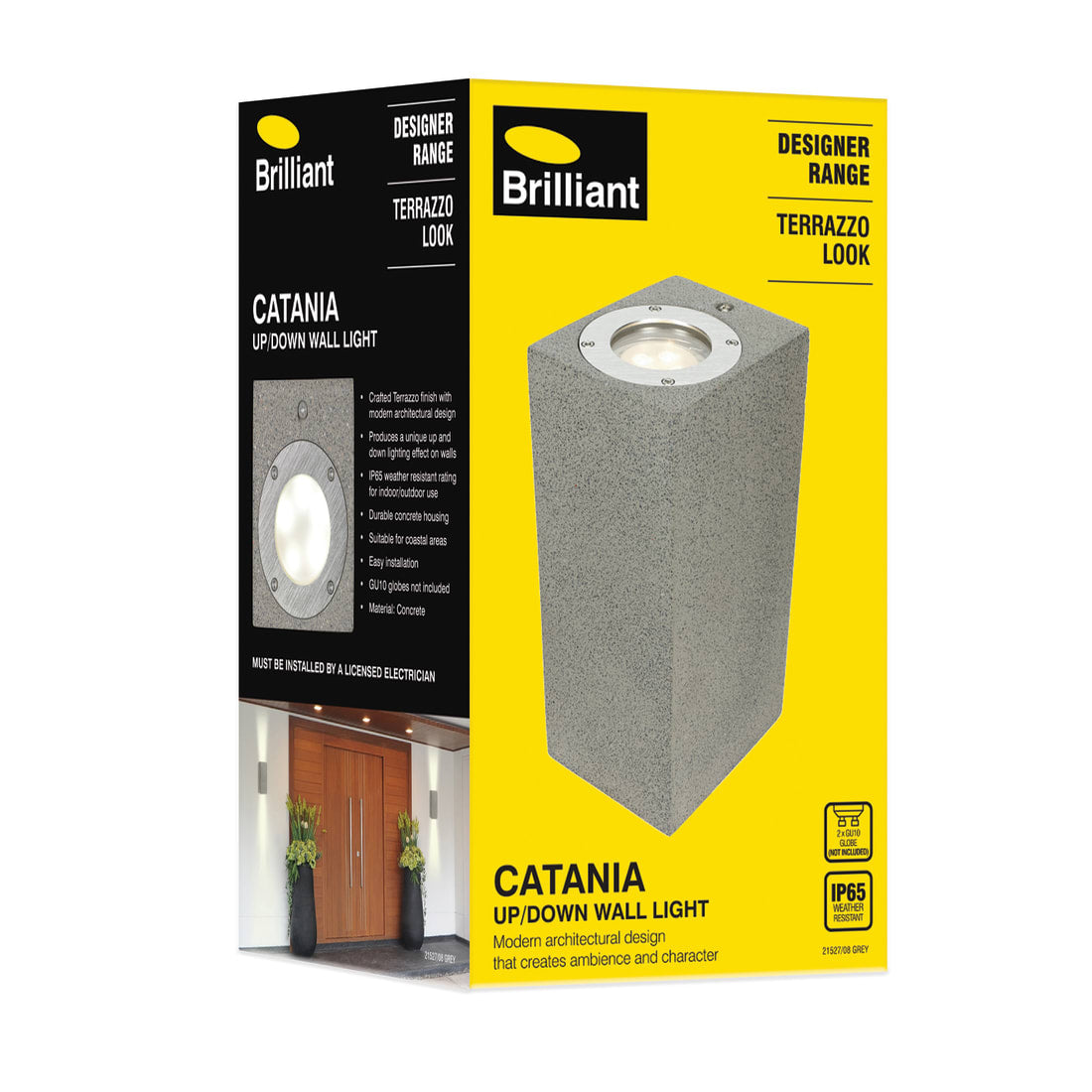 CATANIA TERRAZZO UP/DOWN WALL LIGHT - GREY - 21527/08