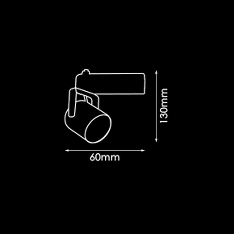 White Lunar 9W LED dimmable tracklight 6000k Daylight 3 Wire - 52103