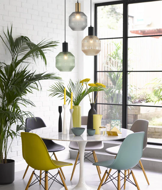 MARACA Glass Jar w/ Quadrilateral Segment Pendant Lights MARACA5