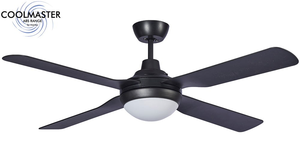 Discovery II 52" 4 Blade ABS Ceiling Fan with 15w CCT LED Light Matt Black MDF1343M