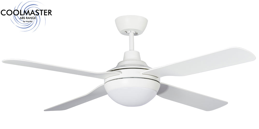 Discovery II 52" 4 Blade ABS Ceiling Fan with 15w CCT LED Light White