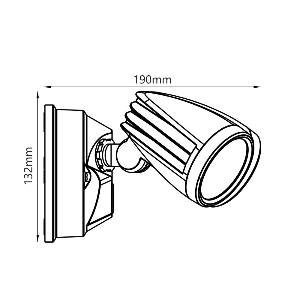 White Fortress II 30W Tricolour LED Double Exterior Security Light - MLXF3452W