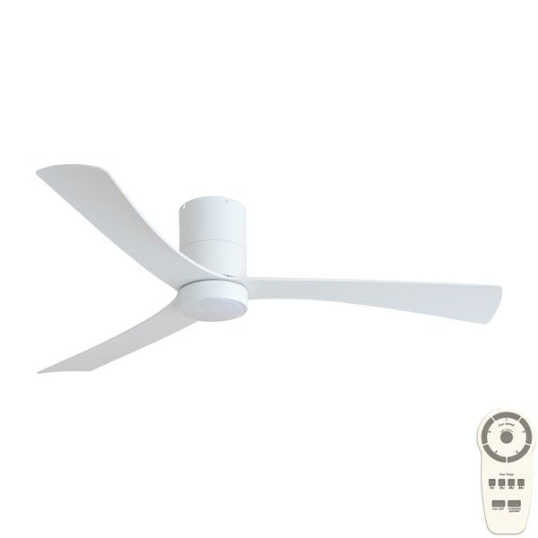 MMDC1333WSR, Black Martec Metro 52", DC Low Profile Ceiling Fan with 15W CCT Dimmable Light and Remote