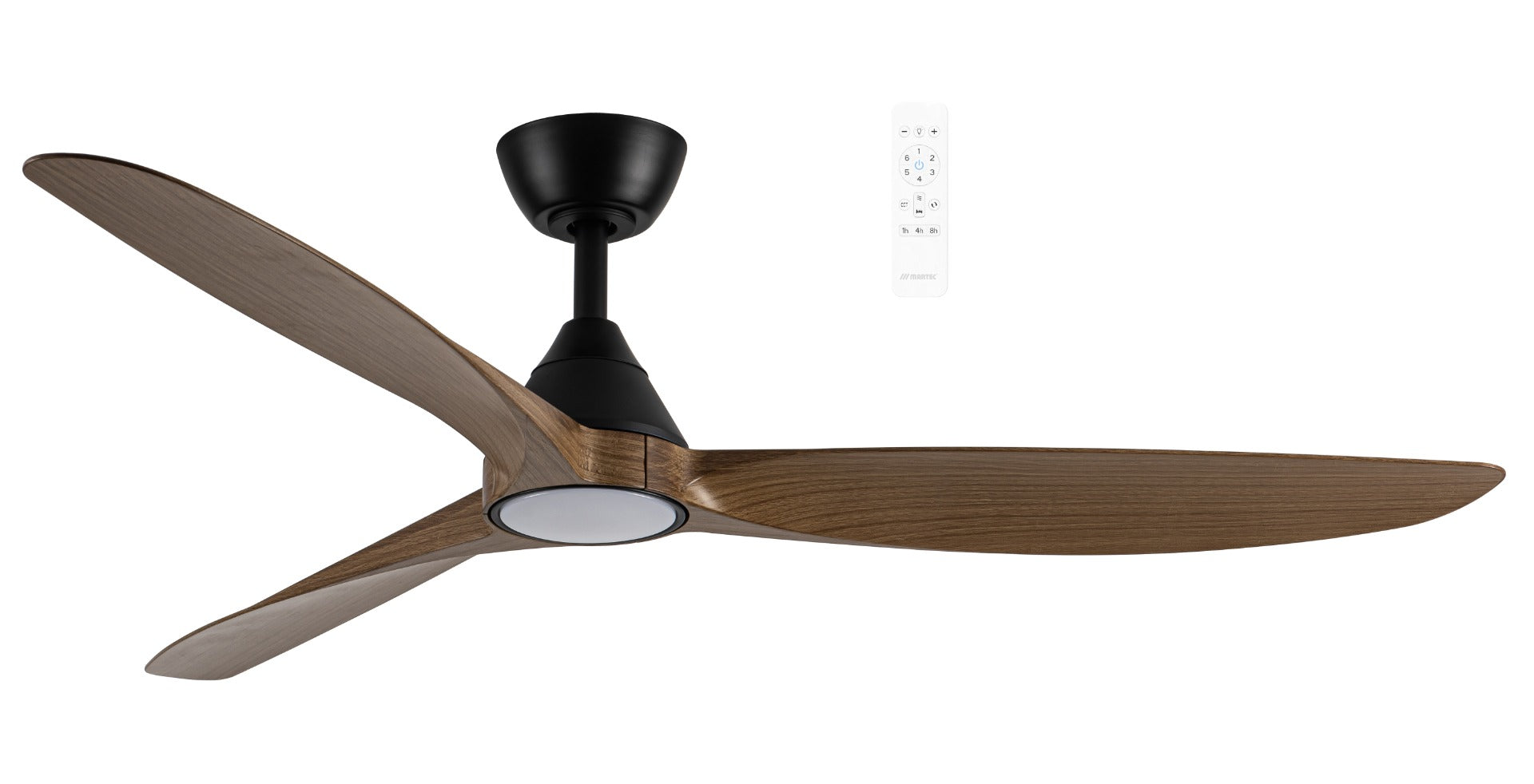Seaforth DC 56" SMART WIFI Ceiling Fan Matt Black with Teak Blade MDCS143MT