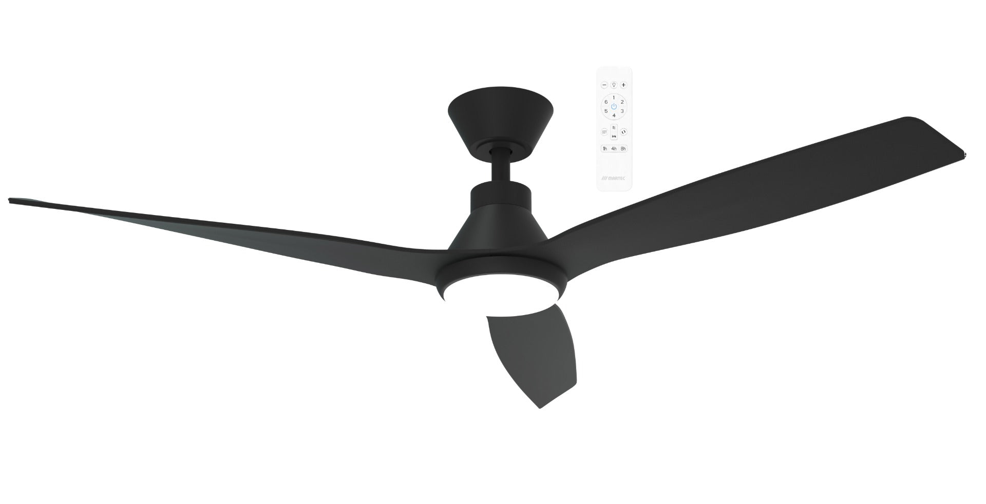 Triumph DC 52" Smart WIFI Ceiling Fan With Dimmable CCT LED Light Matt Black MDCT1333M