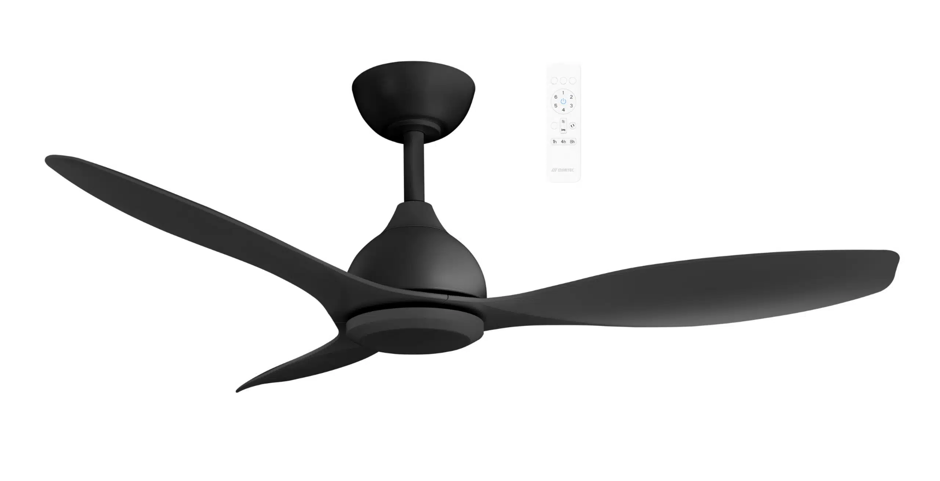 Elite DC 52" Smart WIFI Ceiling Fan Only Matt Black MEDC133M