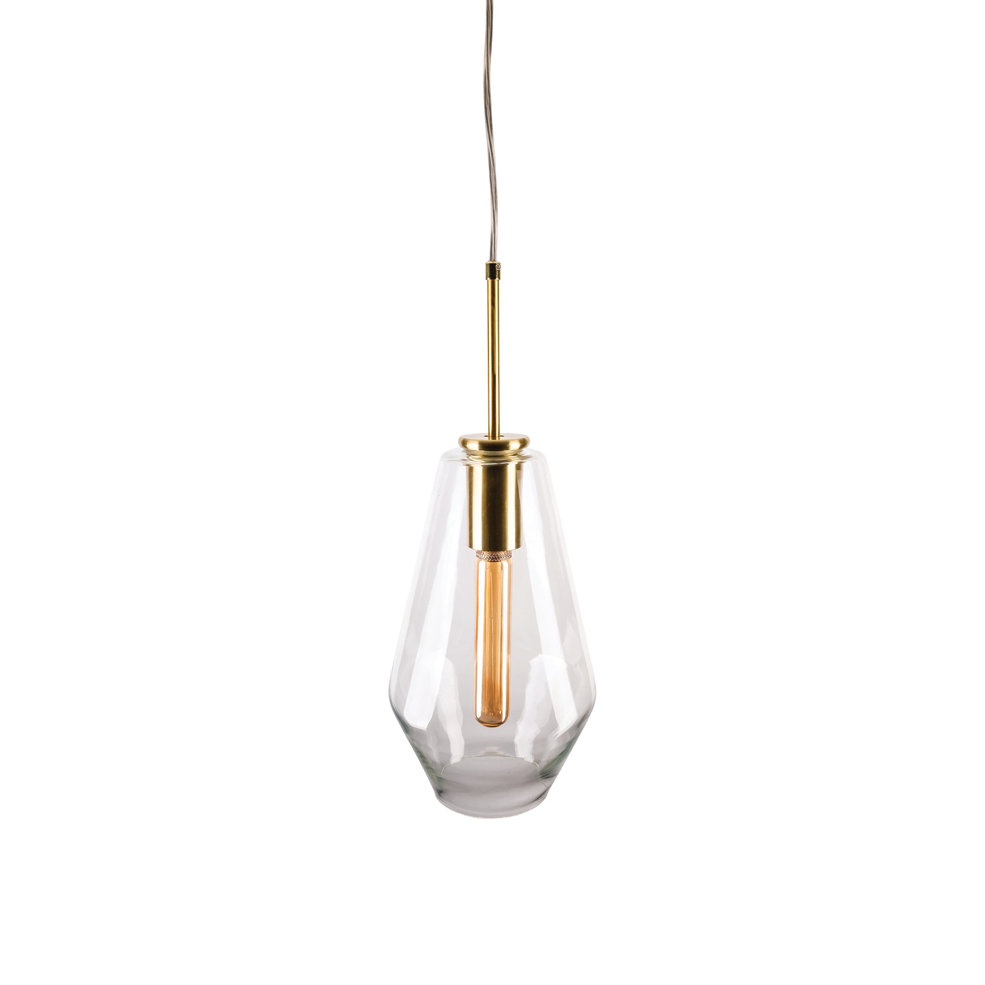 Melba 1Lt Long Pendant Brushed Brass-MP7131L