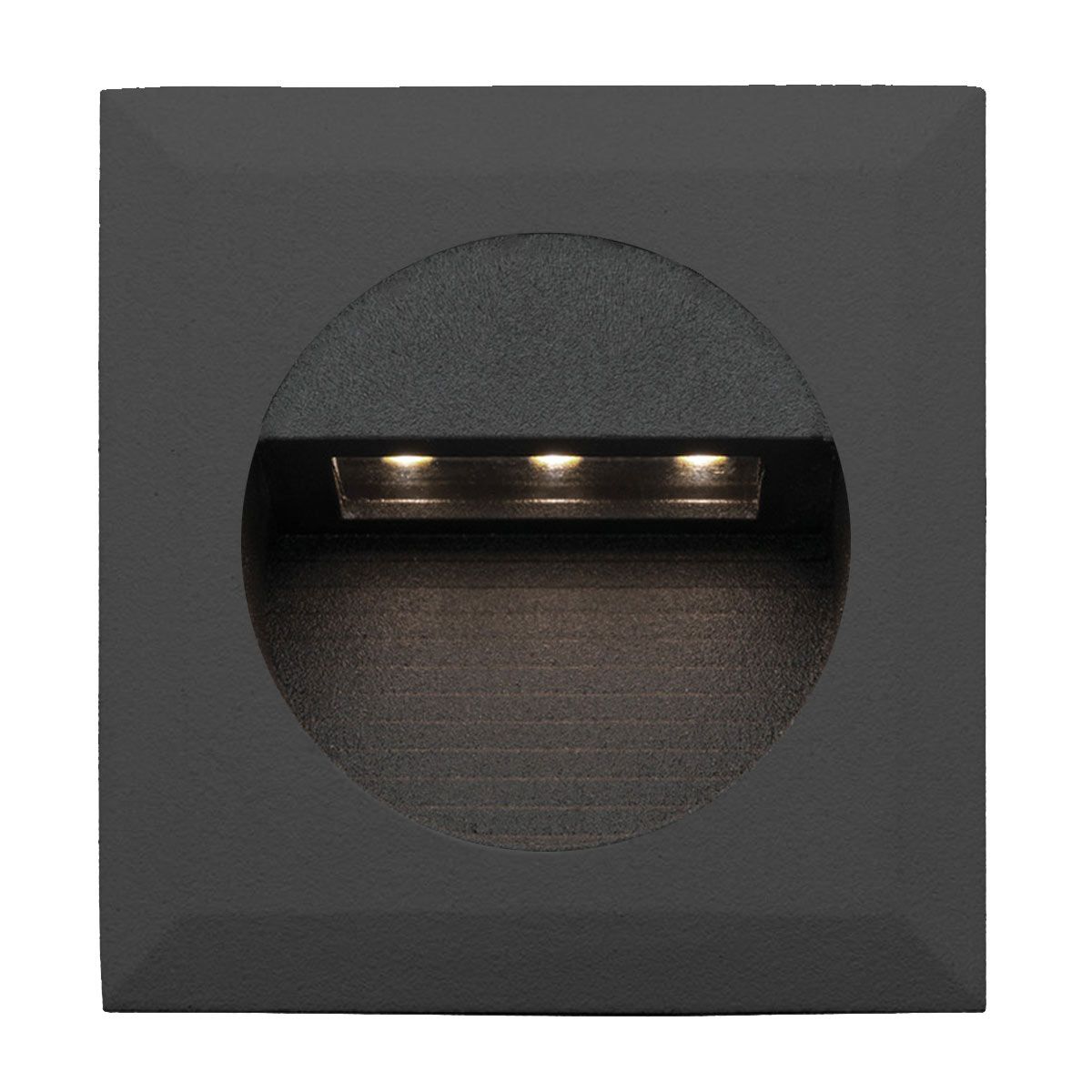 RYE 1.2W SQUARE LED STEP LIGHT (MW1811SBLK) BLACK MERCATOR LIGHTING