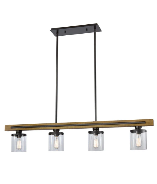 MET Wood Frame Pendant Light METI02