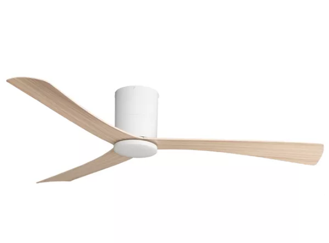 MMDC133WOR Metro Close to Ceiling 3 ABS Blade 1320mm Hugger DC Remote Control Ceiling Fan In White/Oak