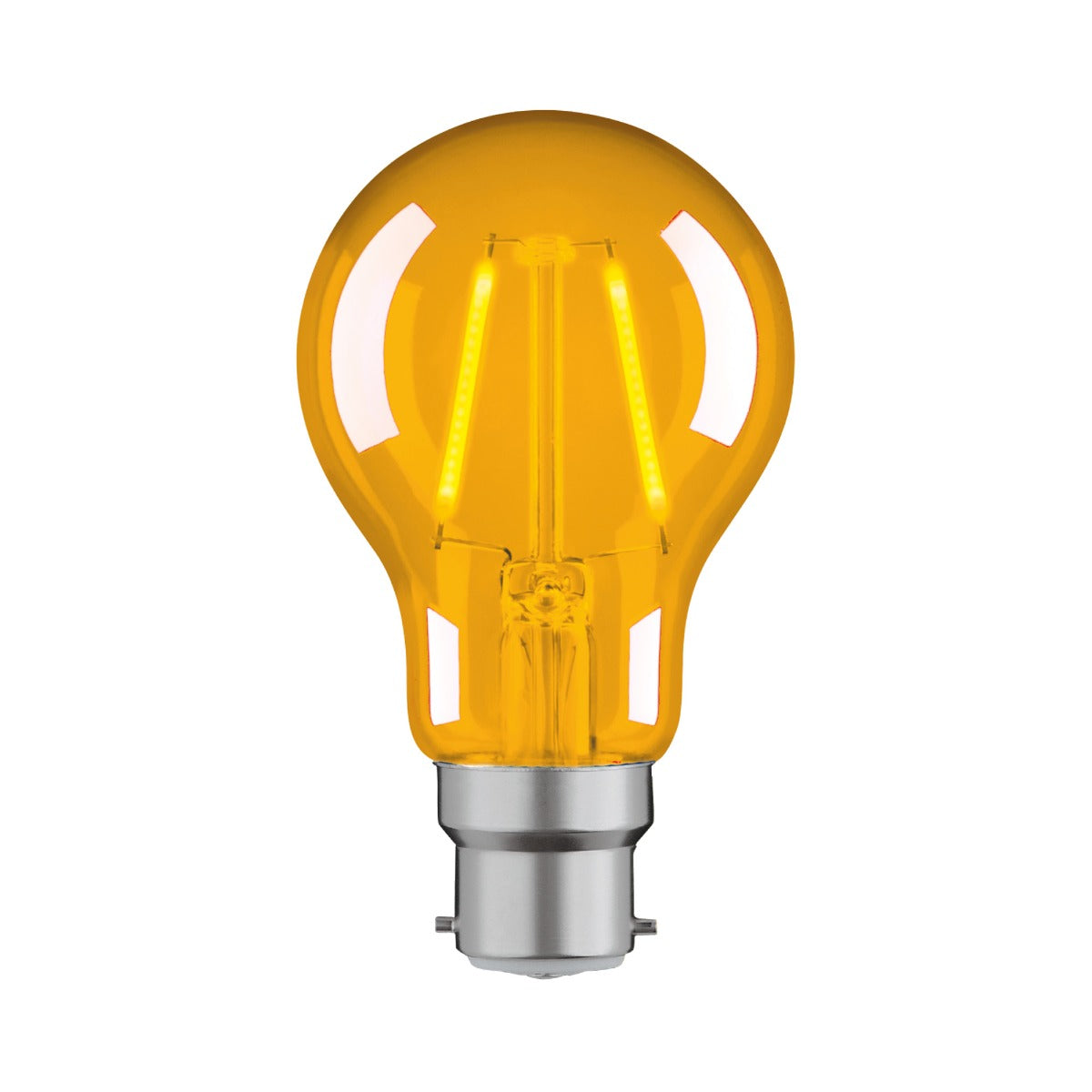 2W LED Coloured Bayonet Party Festoon Light Globes B22-Yellow
