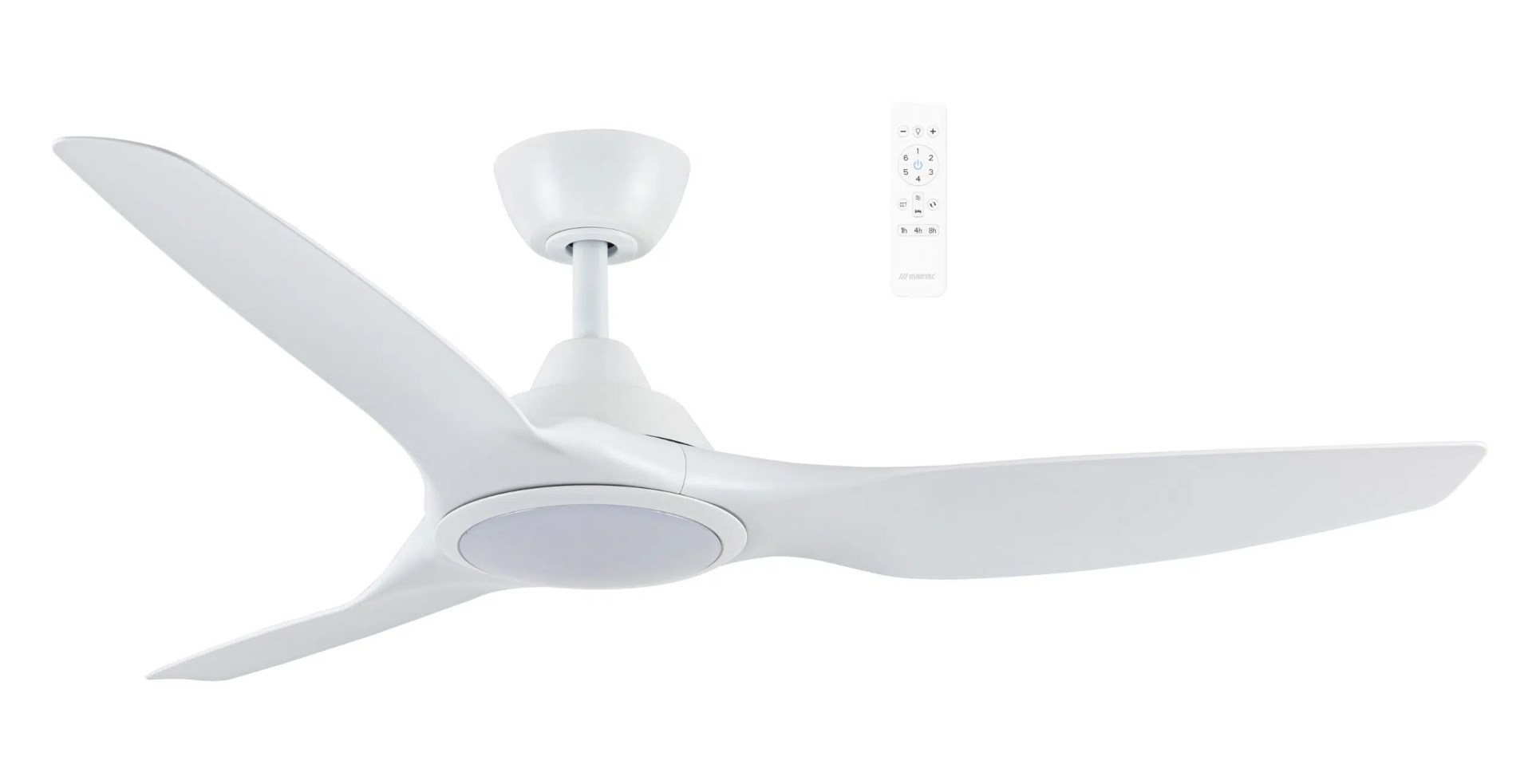 Impact DC 52" Smart WIFI Ceiling Fan with Dimmable CCT LED Light Matt White MIDC1333W