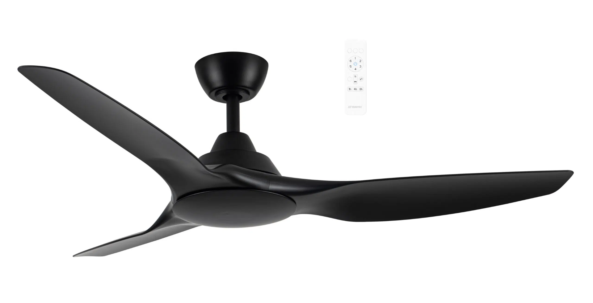 Impact DC 52" Smart WIFI Ceiling Fan Matt Black MIDC133M