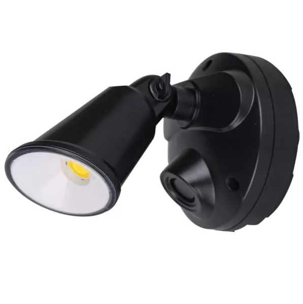Defender Single Spot LED Outdoor Flood Light 10w Tricolour Black - MLXD3451M