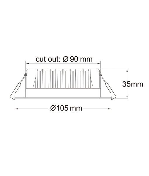 MOTION LED Recessed Sensor Downlight 10W 3000K - MOTION1