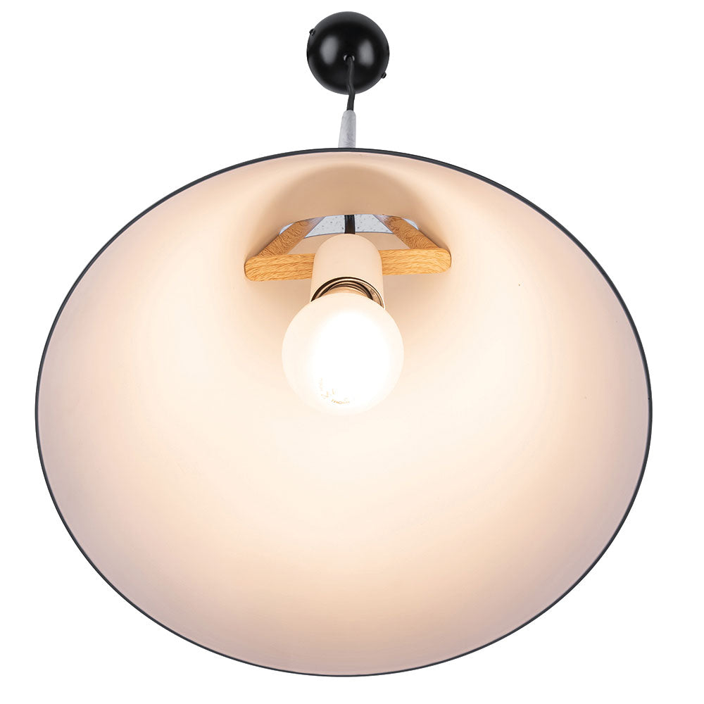 Byron 1 Light Large Pendant Black - MP2121L/BLK ( 1 ONLY )
