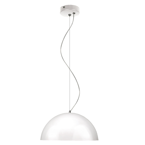 Small Retro Modern Shade Pendant White, Silver/Grey 75W MS400-WHSI Superlux