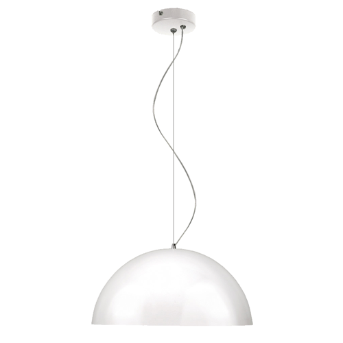 Medium Retro Modern Shade Pendant White, Silver/Grey 75W MS500-WHSI Superlux