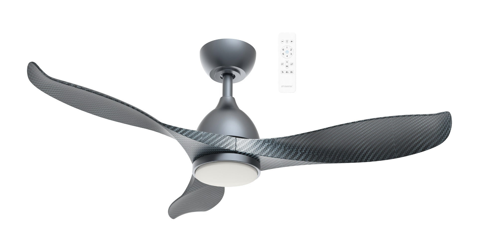 Scorpion DC 52" Smart WIFI Ceiling Fan with Dimmable CCT LED Light Graphite with Carbon blades MSDC1333GC