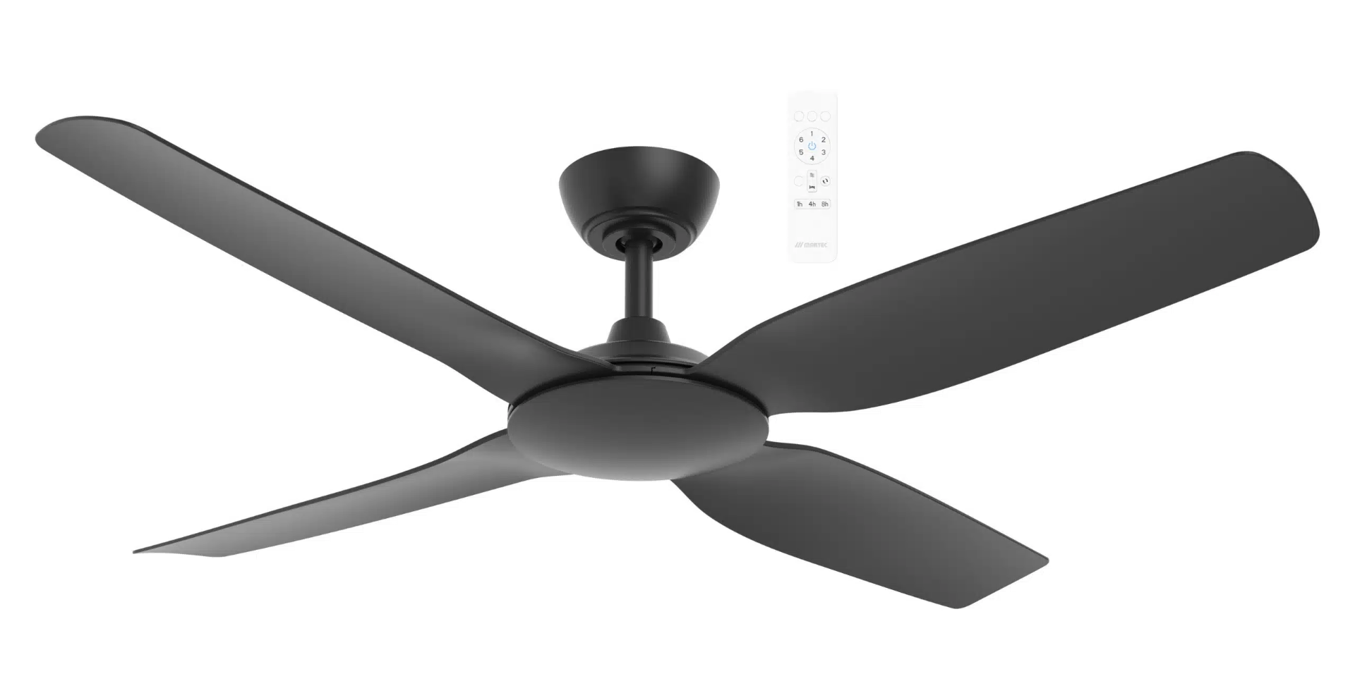 Viper DC 52" Smart WIFI Ceiling Fan with Dimmable CCT LED Light Matt Black MVDC1343M