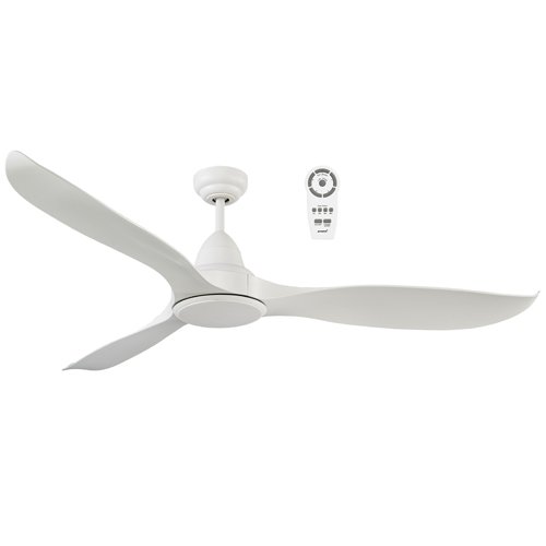 Wave 60" Ceiling Fan with CCT LED Light White Satin - MWF1633WSR