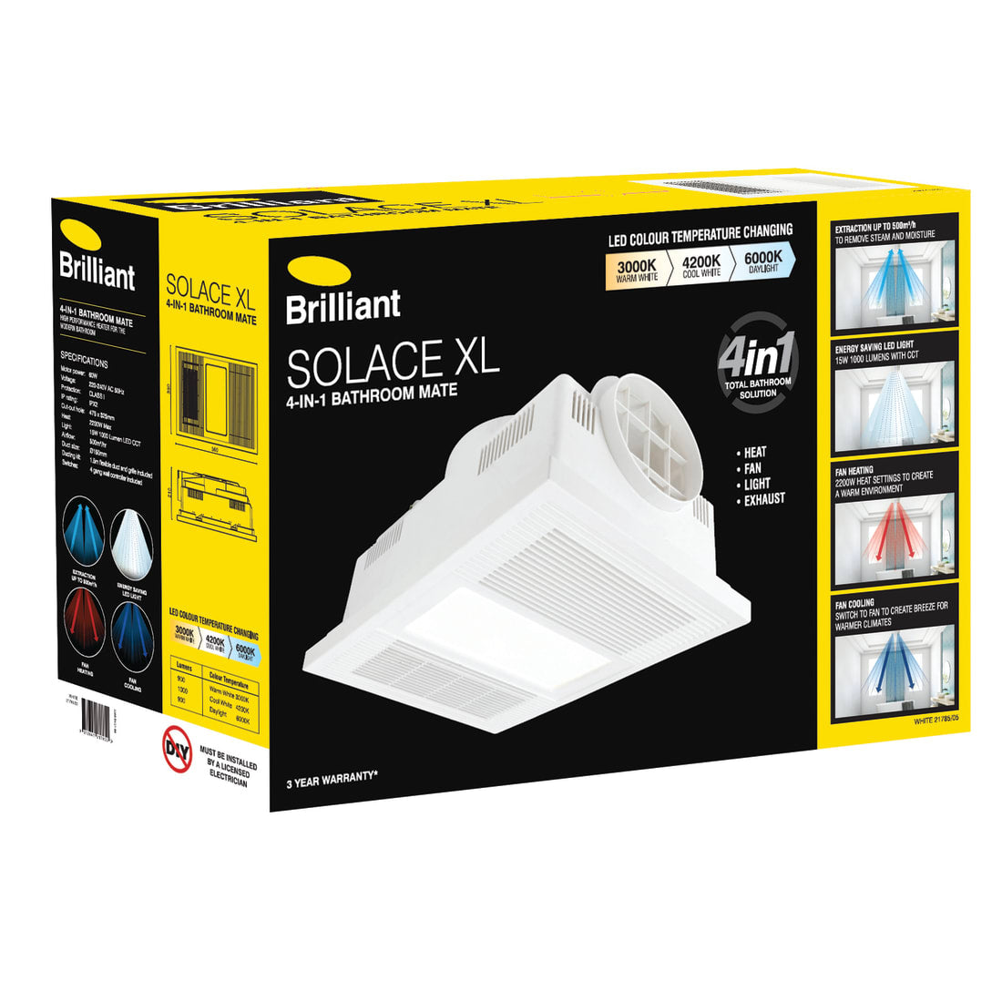 SOLACE XL 4 IN 1 BATHROOM MATE - WHITE - 21785/05