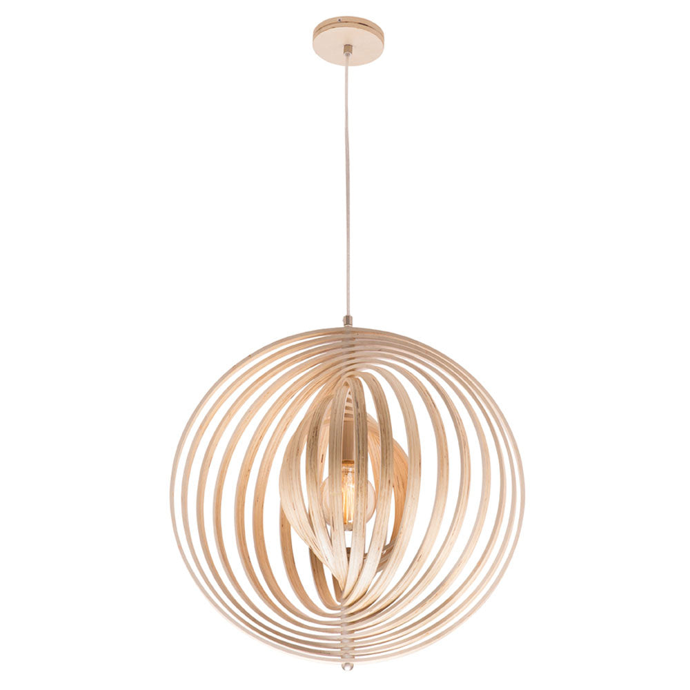 Oasis Extra Large Pendant (MP3731XL) Plywood and B/Chrome MERCATOR LIGHTING