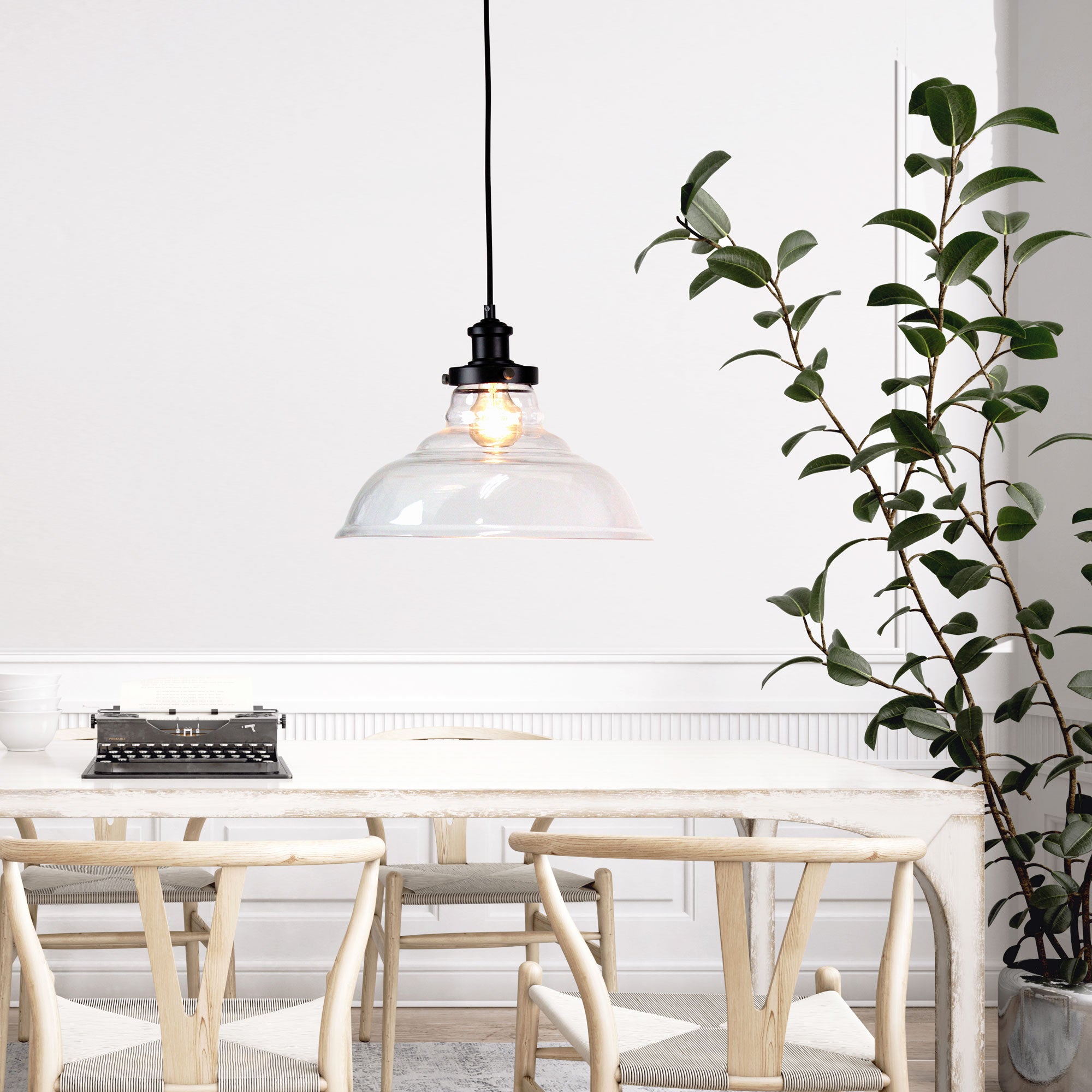 TOLEDO CLEAR GLASS SHADE w/ GALLERY - OL2250CL