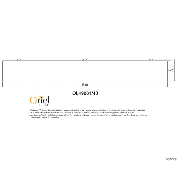 ORBIS.40 CTS CEILING LIGHT WHITE OL49861/40WH