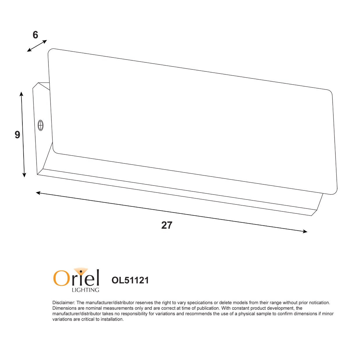 NIMMO LED WALL LIGHT CTS WHITE OL51121WH