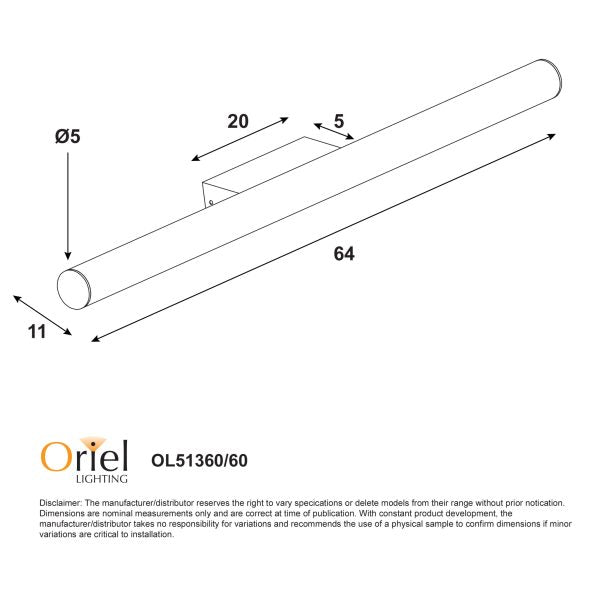 TRELLA.60 CTS VANITY LIGHT CHROME OL51360/60CH