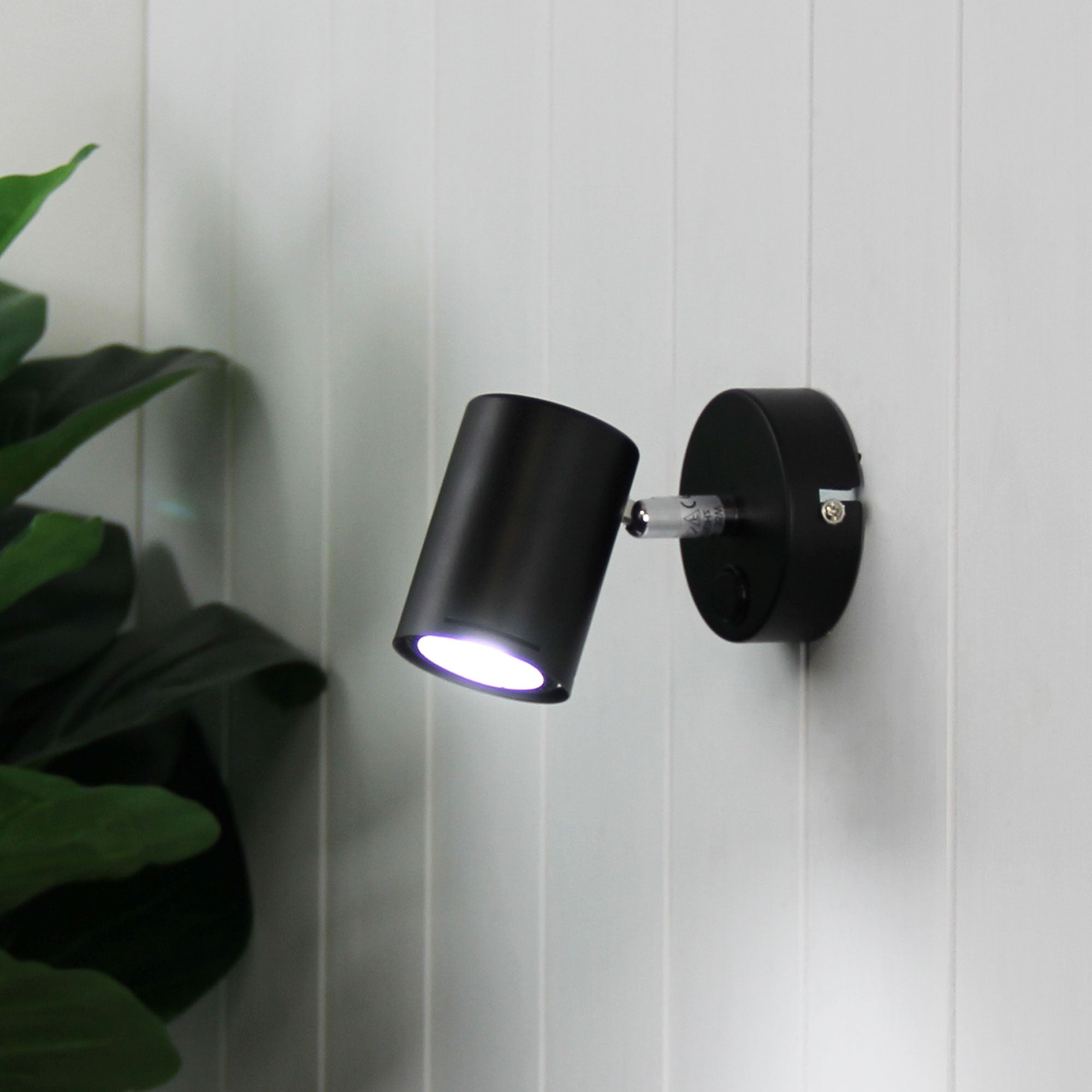 BARIL 1 LIGHT GU10 SPOT w/ SWITCH MATT BLACK - OL58613/1BK