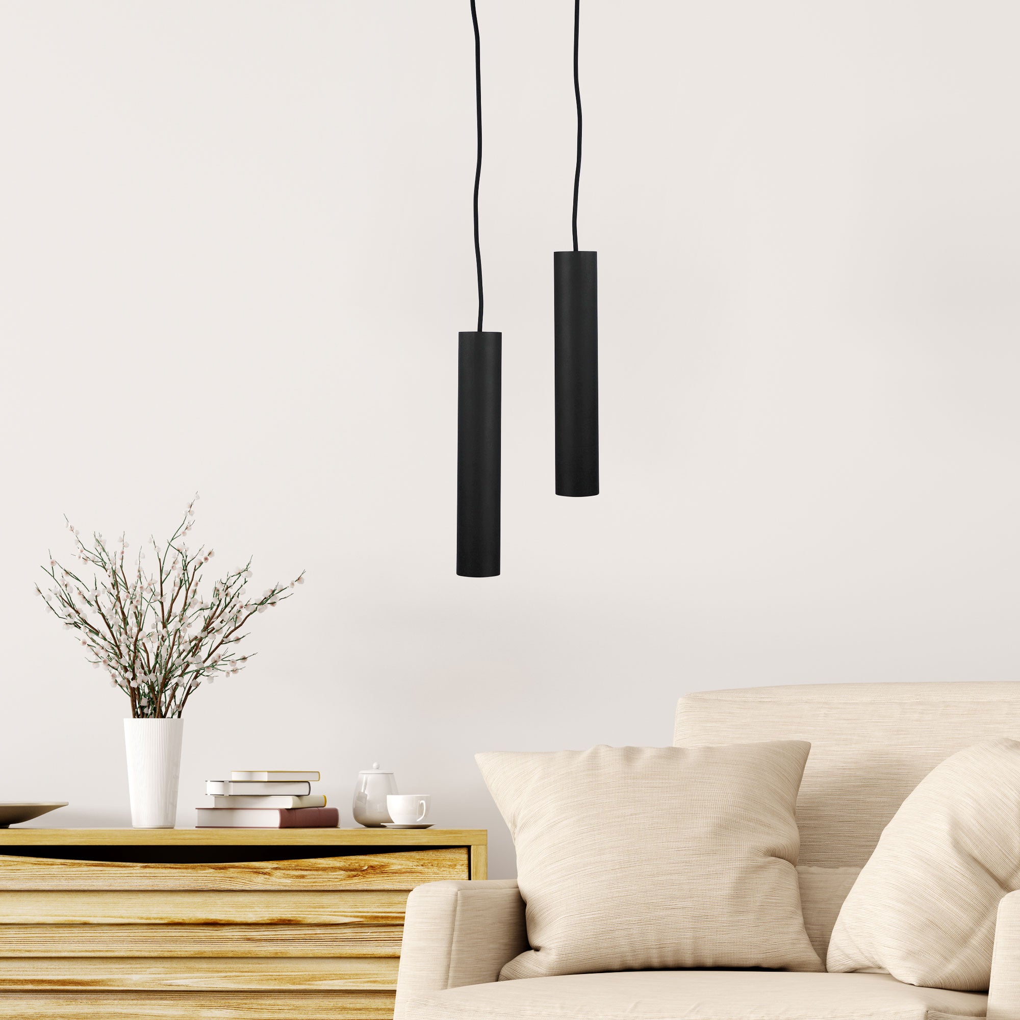 TIG SINGLE PENDANT GU10 BLACK - OL60175BK