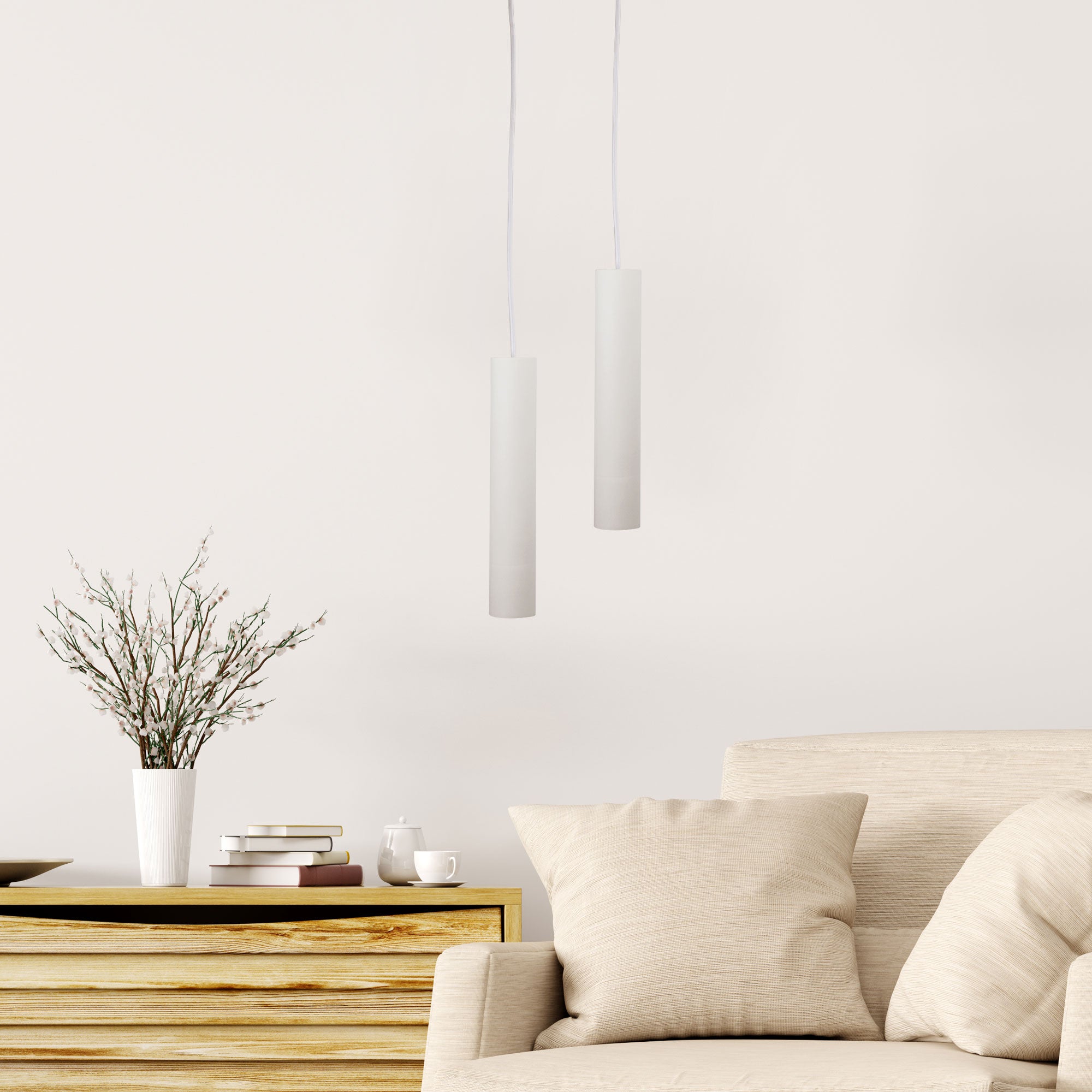 TIG SINGLE PENDANT GU10 WHITE - OL60175WH