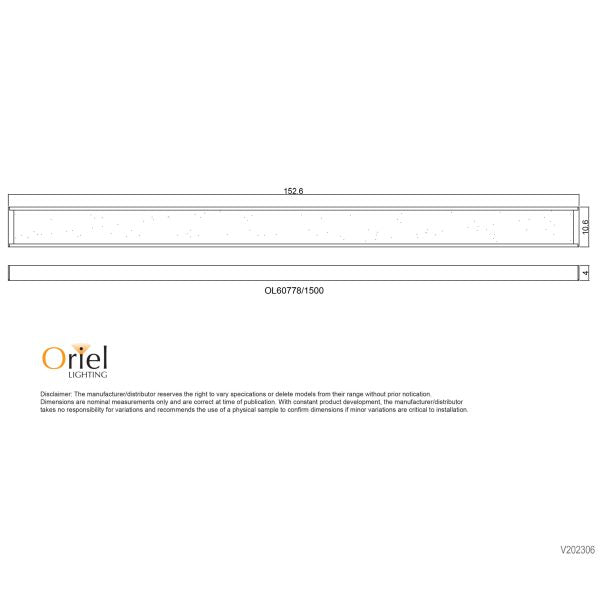 VANA.LED CCT BLACK 1500 50w SURFACE MOUNTED - OL60778/1500BK