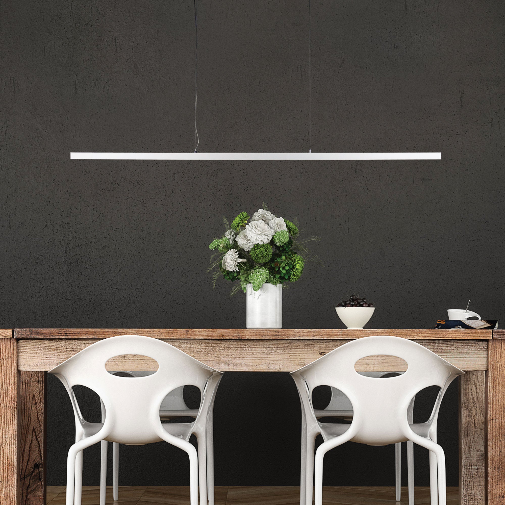 SHARD LED White Pendant Dimmable 1500mm - OL60795/1500WH