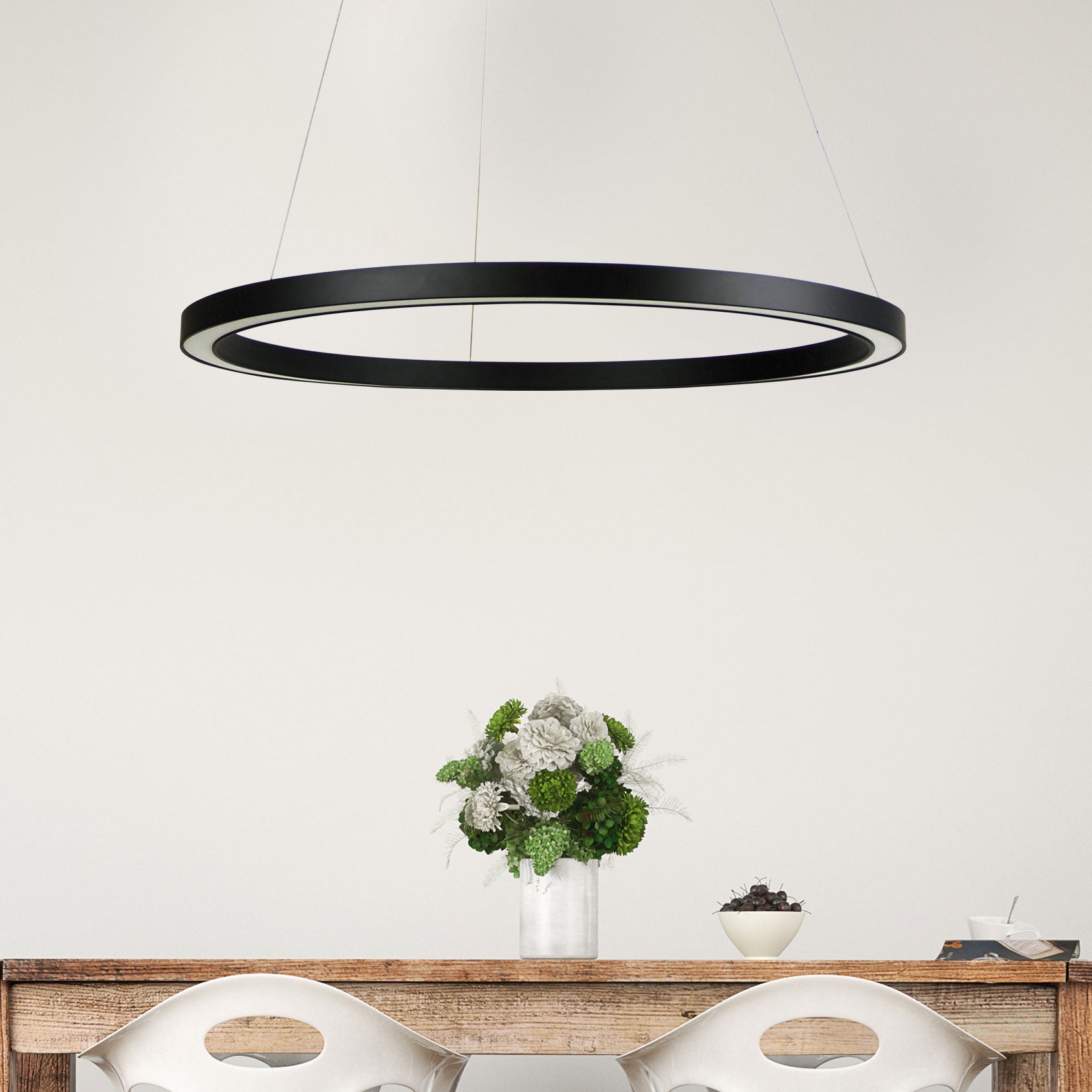 NEBULA 60CM LED RING PENDANT BLACK - OL60914/60BK