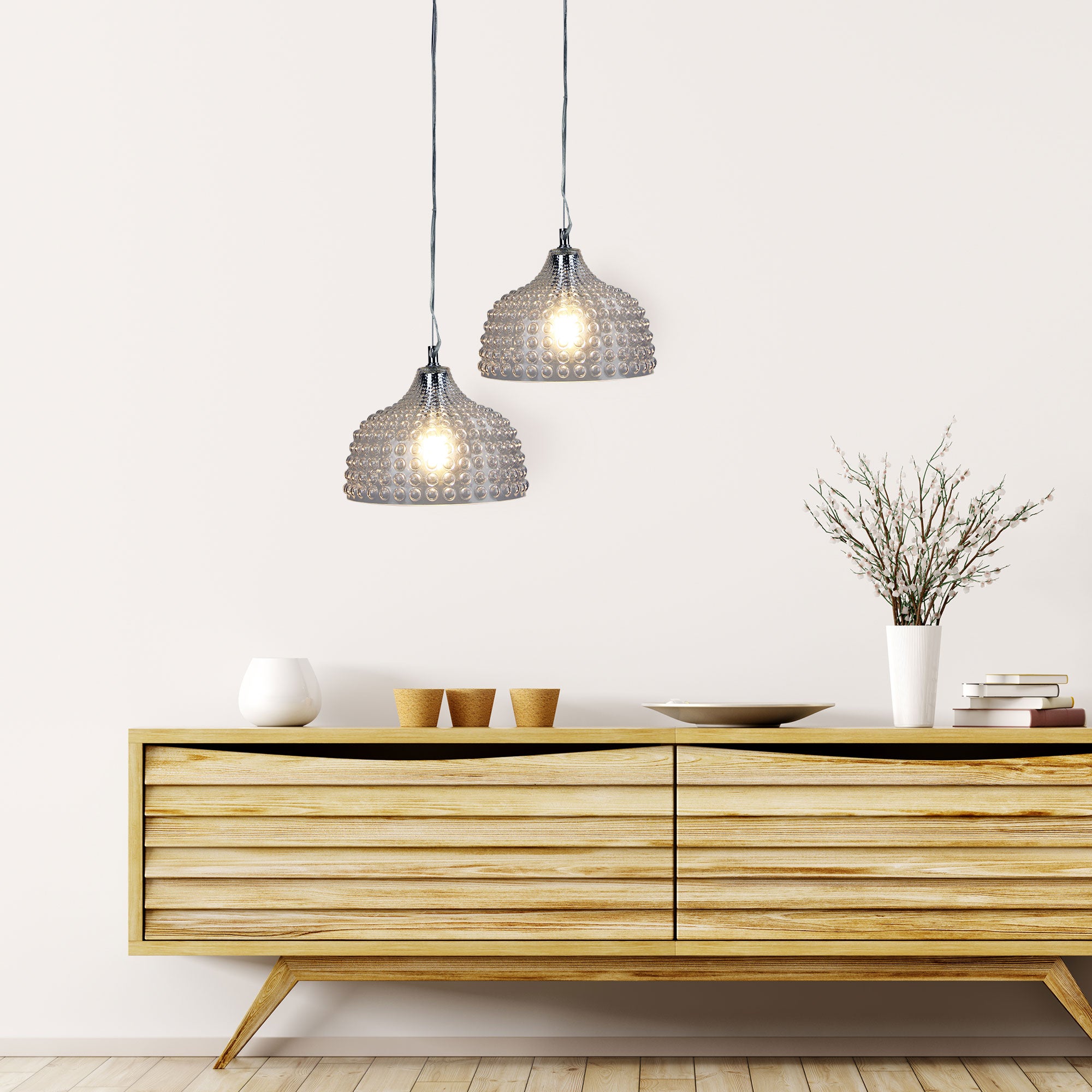 CARA.28 Delightful Clear Glass Pendant - OL63271CL