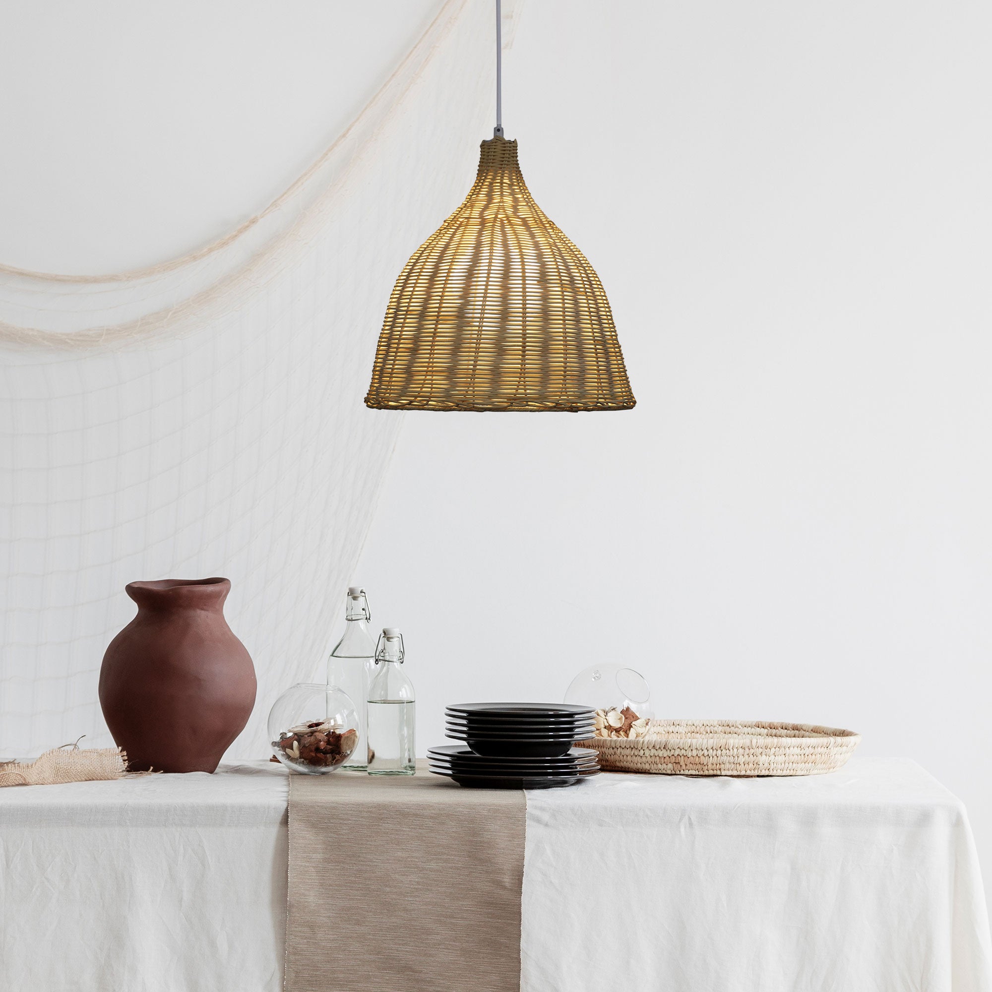 BUKIT CANE SHADE PENDANT - OL64304