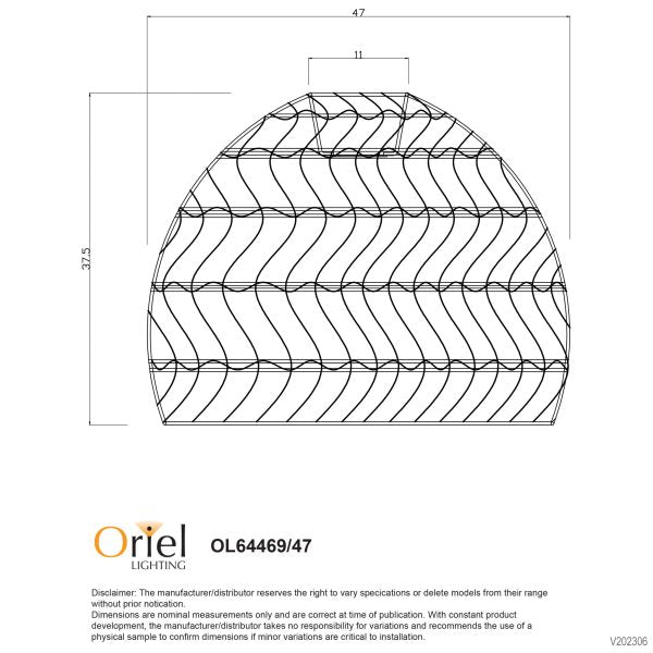 METTE.47 NATURAL RATTAN SHADE E27 - OL64469/47